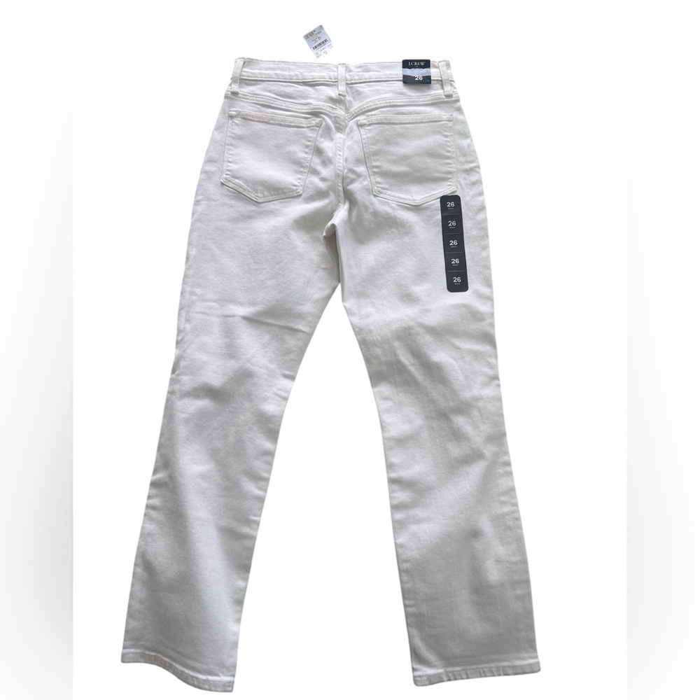 I Crew distressed boyfriend crop white jeans - Picture 4 of 7